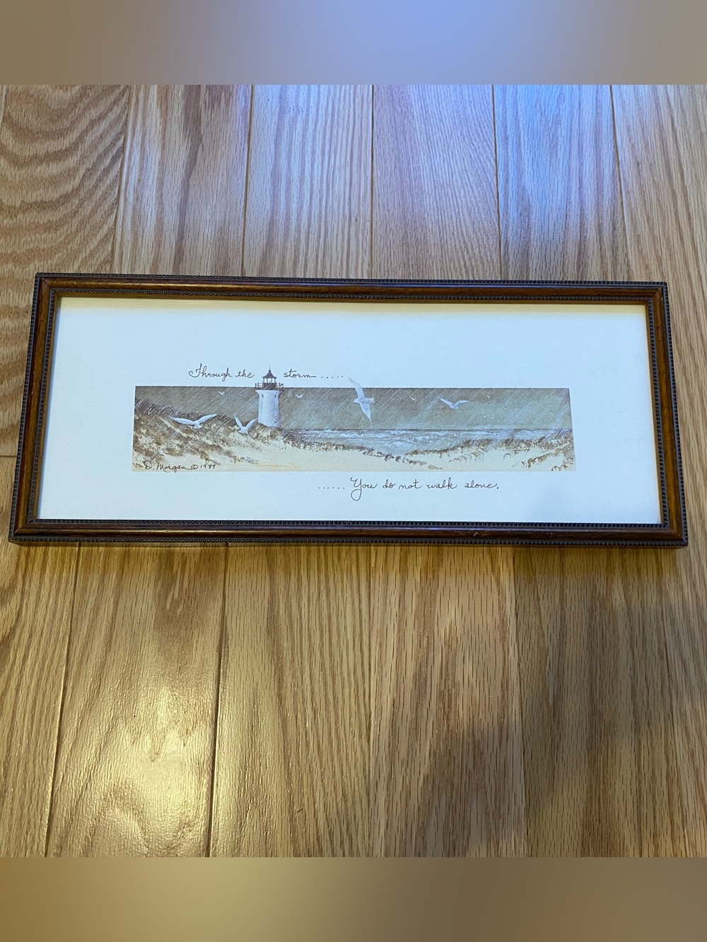 Coastal Lighthouse Inspirational Wall Art Print by D. Morgan 1987